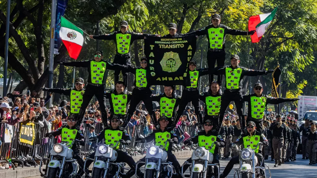 Desfile por el Día de la policía en CDMX. / Foto: Nadya Murillo/ El Sol de México