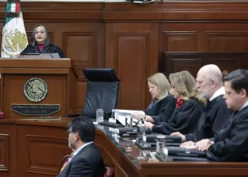Norma Piña, ministra presidenta de la Suprema Corte de Justicia de la Nación durante su informe anual, el pasado 10 de diciembre / Foto: Cortesía / SCJN