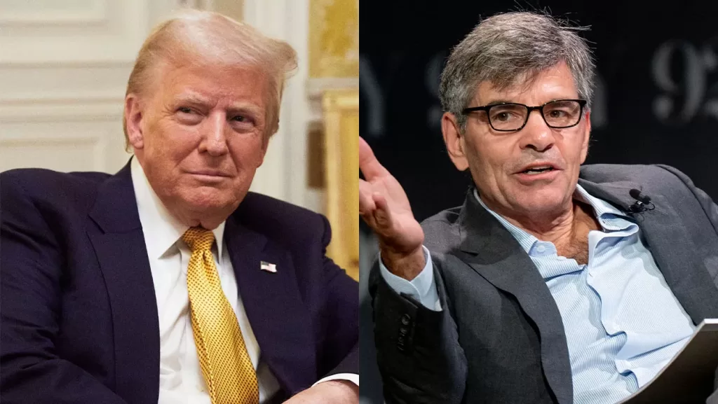 Donald Trump y George Stephanopoulos. Crédito: THR