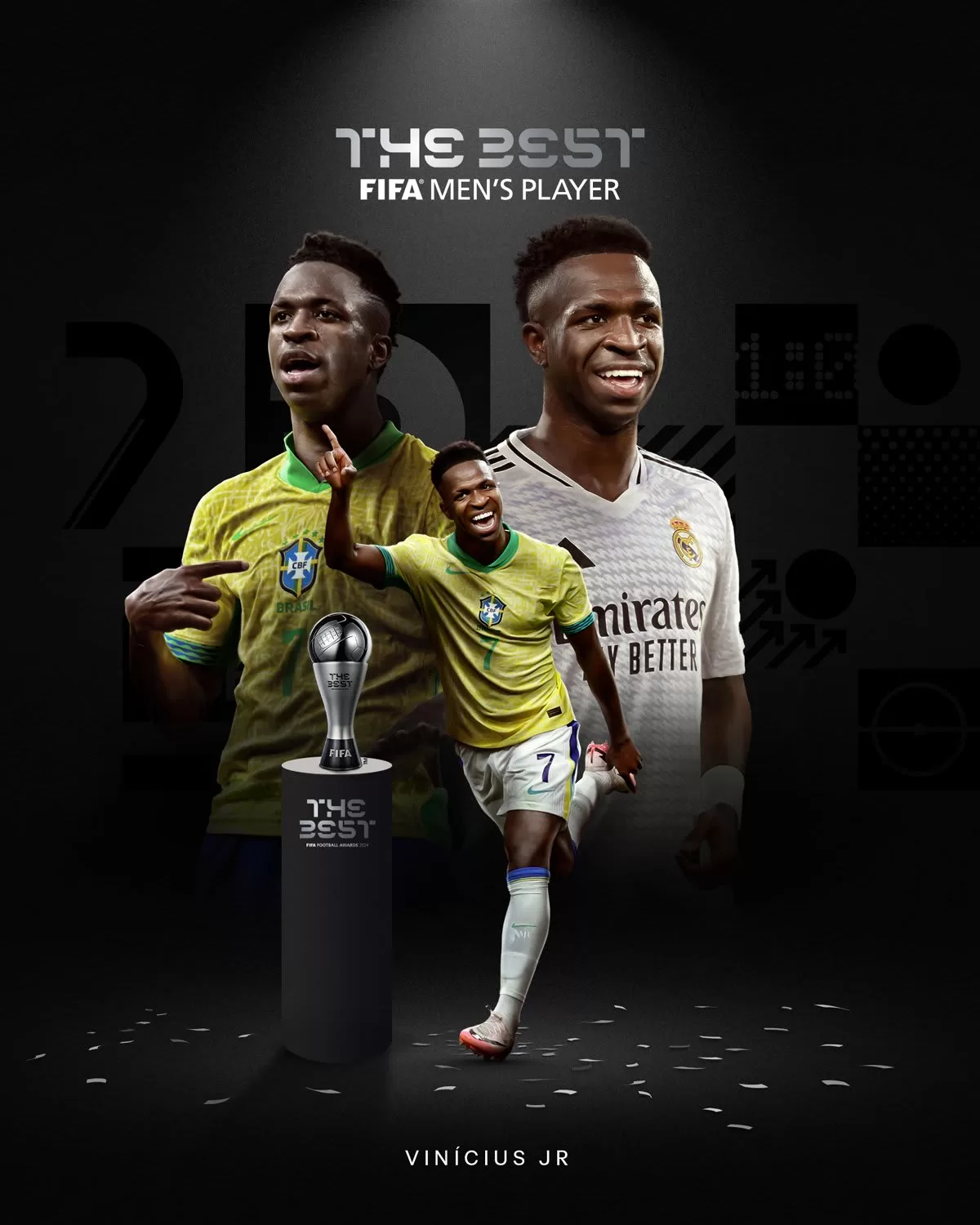 Vinicius Mejor jugador FIFA. Crédito: ESPN