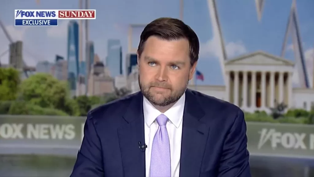 JD Vance. Crédito: Fox News Sunday/X