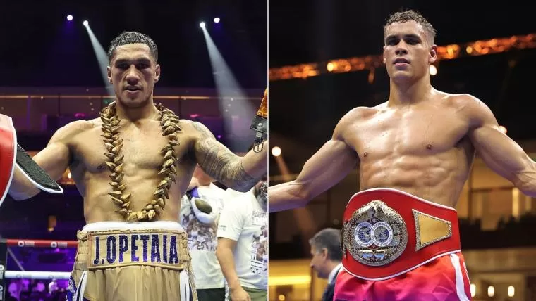 Jai Opetaia vs David Nyika. Crédito TYC SPORTS