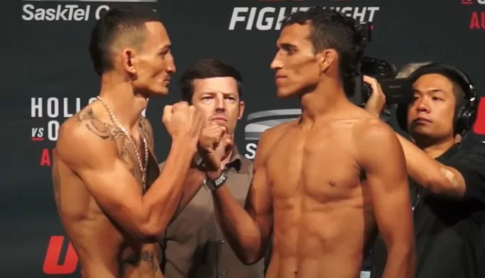 Charles Oliveira reta a Max Holloway por el título BMF. Crédito IMAGESEARCHMAN 